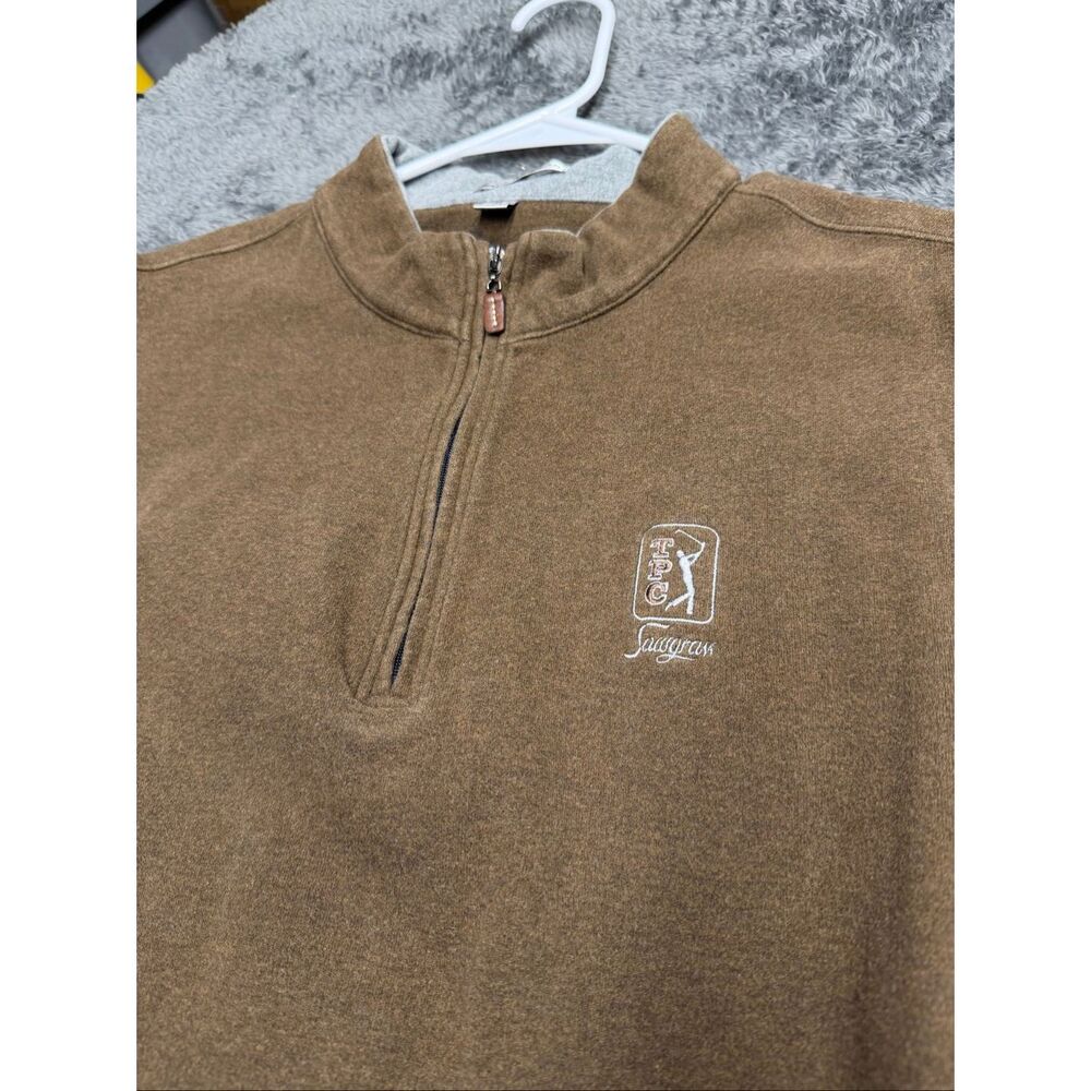 Peter Millar TPC Sawgrass Brown 1/4 Zip Pullover Vest in great shape, Men’s XL